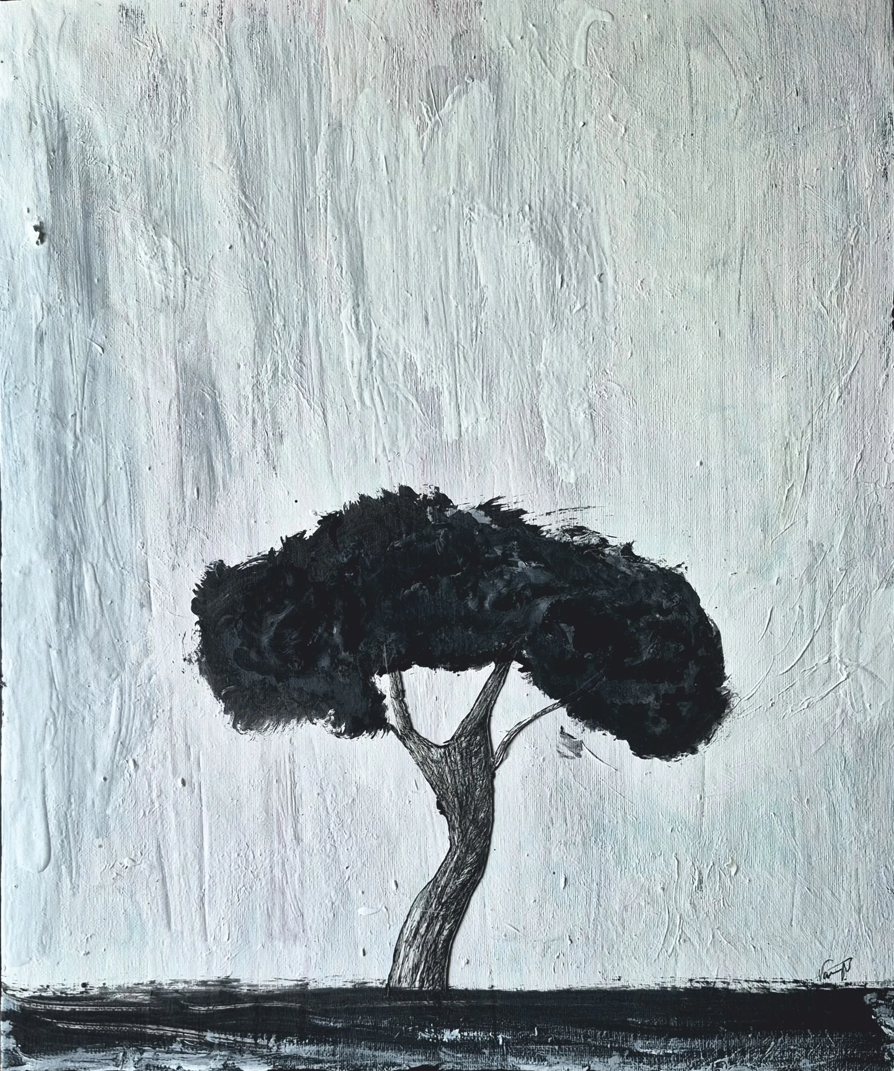 Título: Solo, Solo, Solo Artista: [Tu Nombre/Firma] Año: 2026 Técnica: Técnica Mixta (Témpera, Acrílico, Tinta) Soporte: Lienzo Medidas: 46 cm de ancho x 56 cm de alto Estado: Original, Única